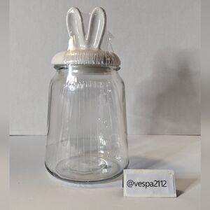 Target Bullseye Playground Easter Bunny Ear Jar Gass & White Ceramic Canister